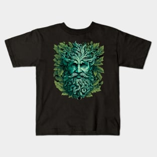 Jack Of The Wood Traditional Pagan Celtic Greenman Kids T-Shirt